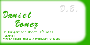 daniel boncz business card